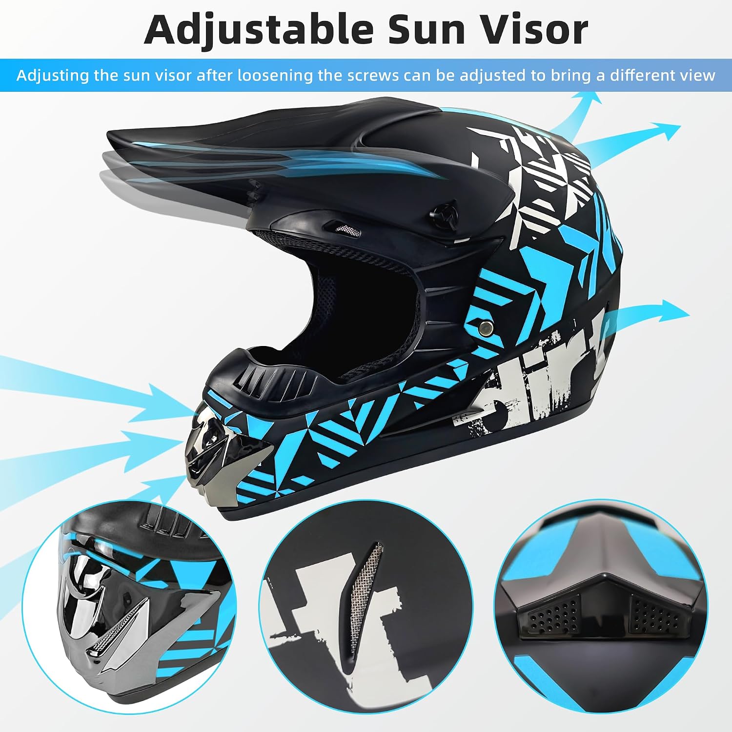 Detalle 2 de Youth Dirt Bike Helmets ⚙