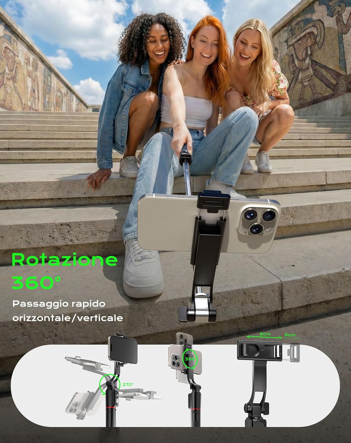 Thumbnail 6 de Treppiede Smartphone e Bastone Selfie 170 cm: Stabilità potenziata e versatilità per foto e video
