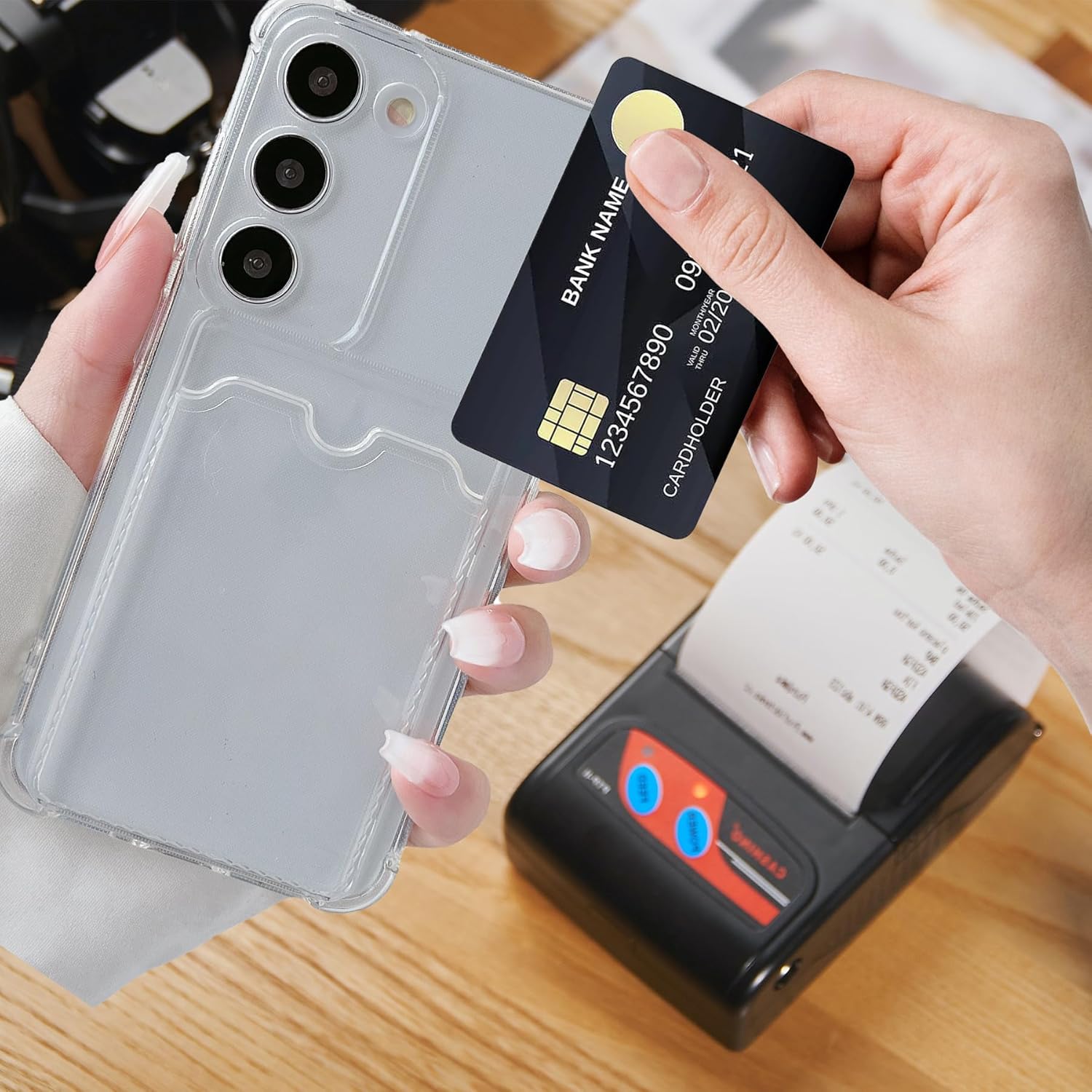 Thumbnail 4 de DEFBSC Case for Samsung Galaxy S24 with Transparent Back Card Holder
