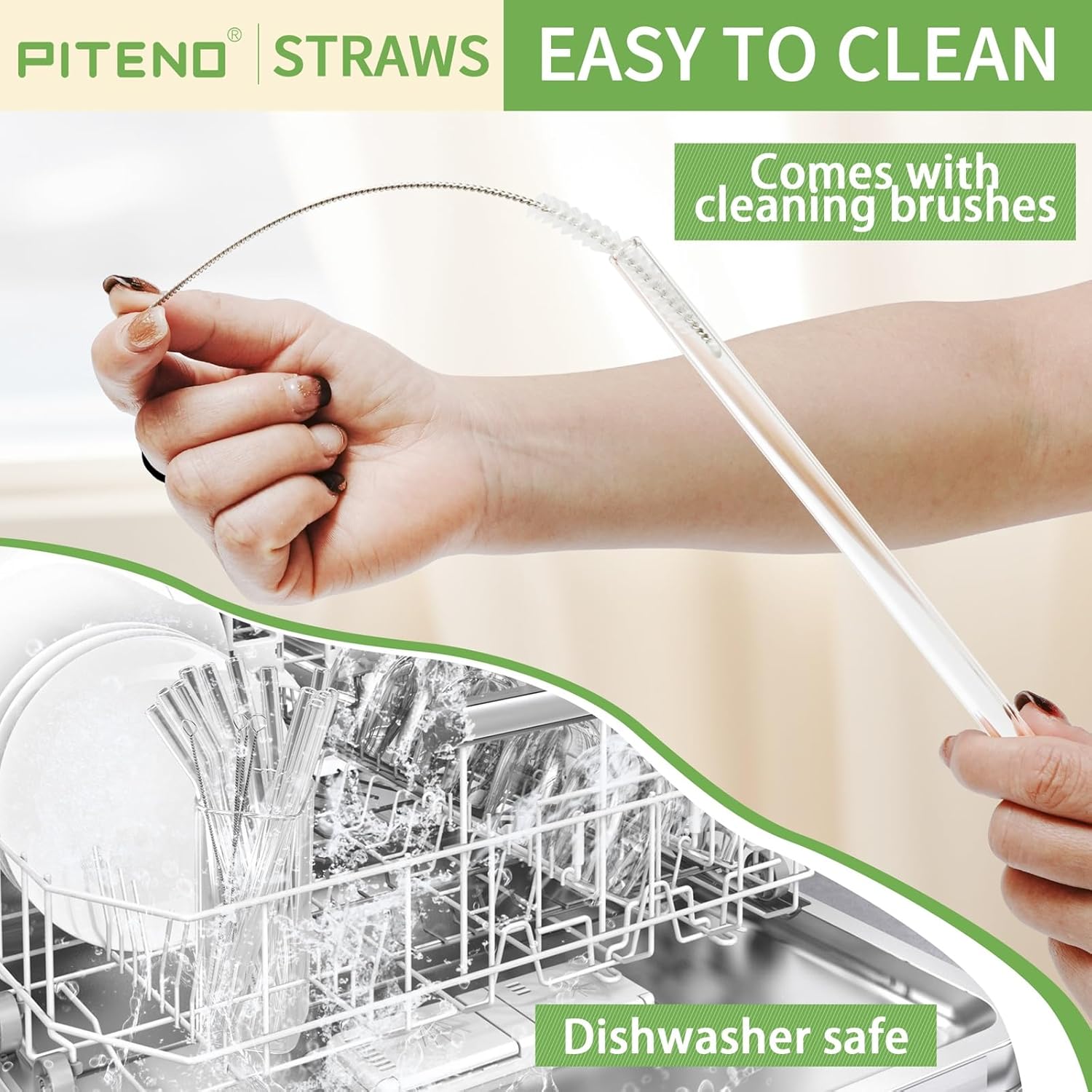 Detalle 1 de Piteno Glass Straws 10 mm