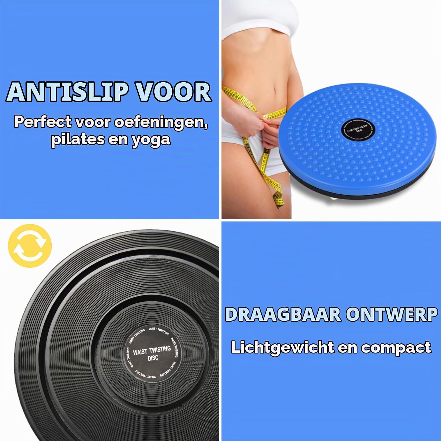 Detalle 2 de MAGIC SELECT A6326 twistboard voor fitness met antislip en 360° rotatie