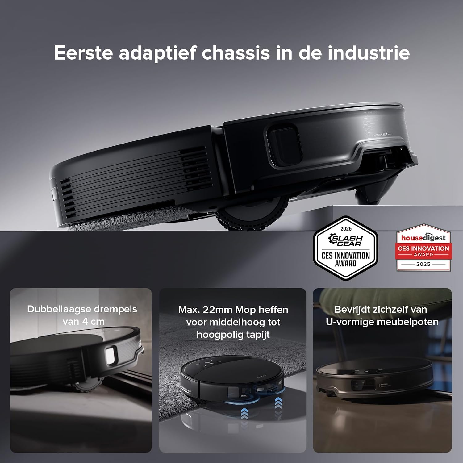 Detalle de roborock Saros 10R robotstofzuiger met dweilfunctie, StarSight 2.0 en anti-klitsysteem