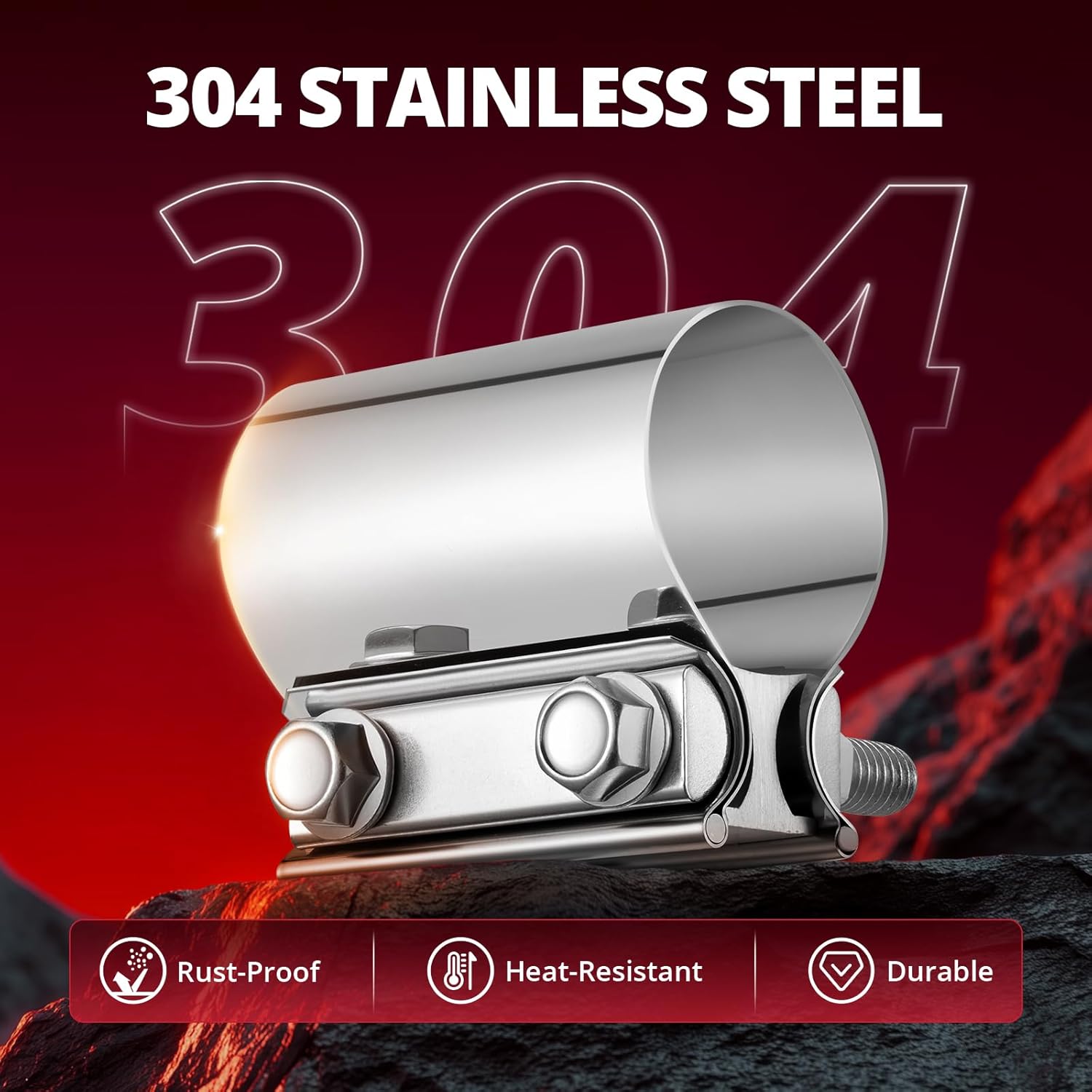 Thumbnail 3 de Exhaust clamp 2.0 inch stainless EVIL ENERGY