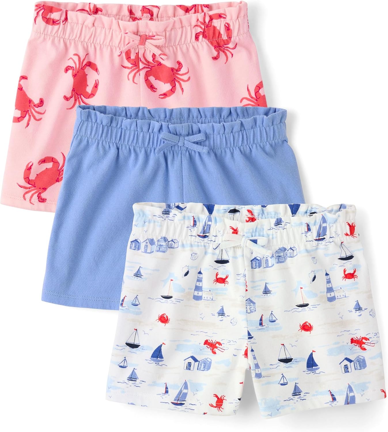 Detalle de The Children's Place Pull-On Shorts, Cotton-Polyester Jersey