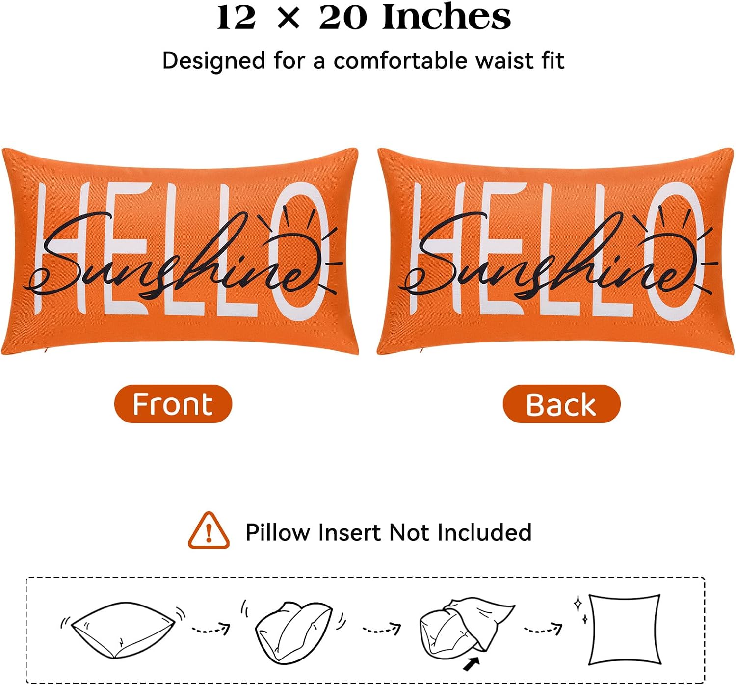 Detalle 1 de Lewondr Outdoor Pillow Covers, 12×20 in