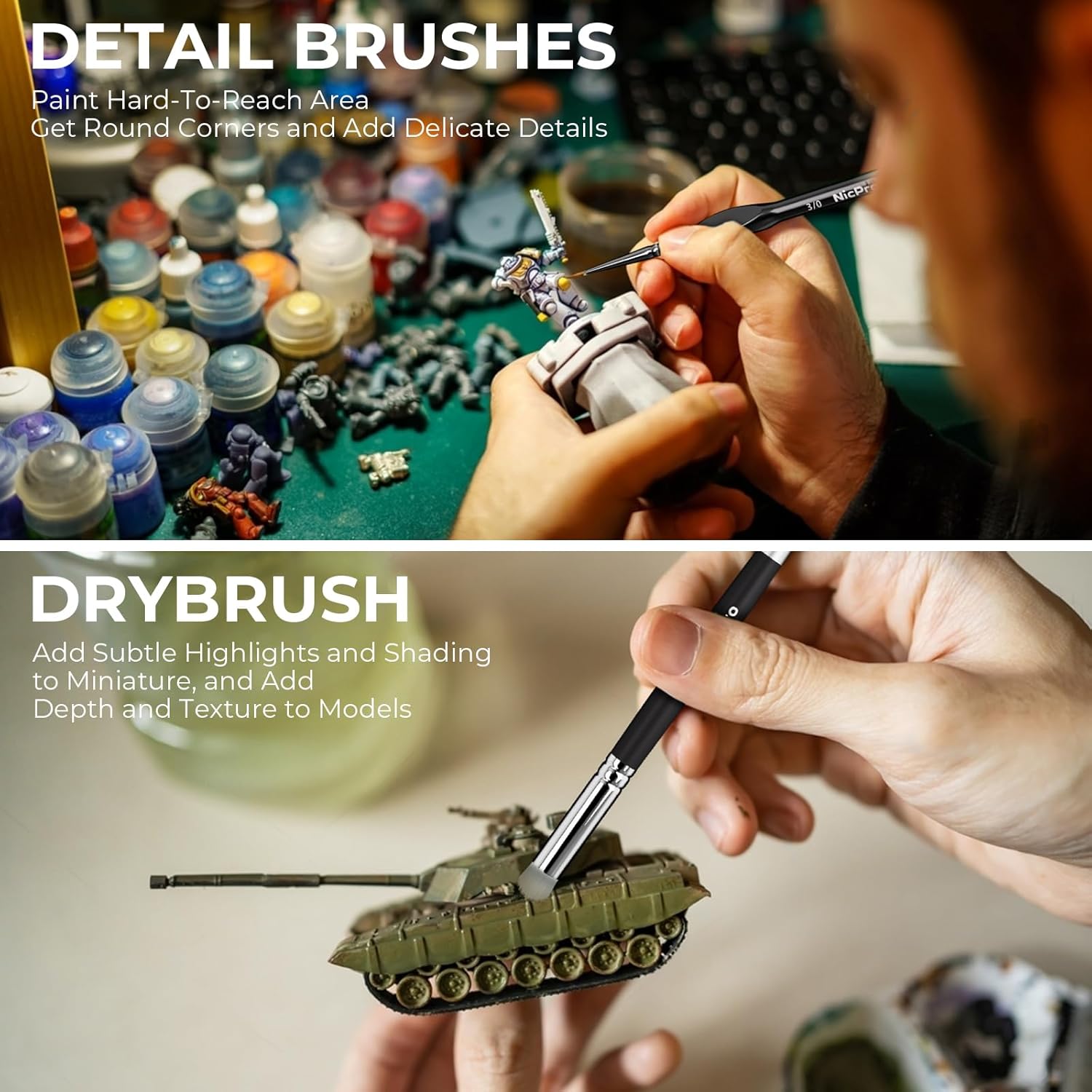 Thumbnail 6 de Nicpro Palette Peinture humide 9,6×6,2 pouces 🖌️