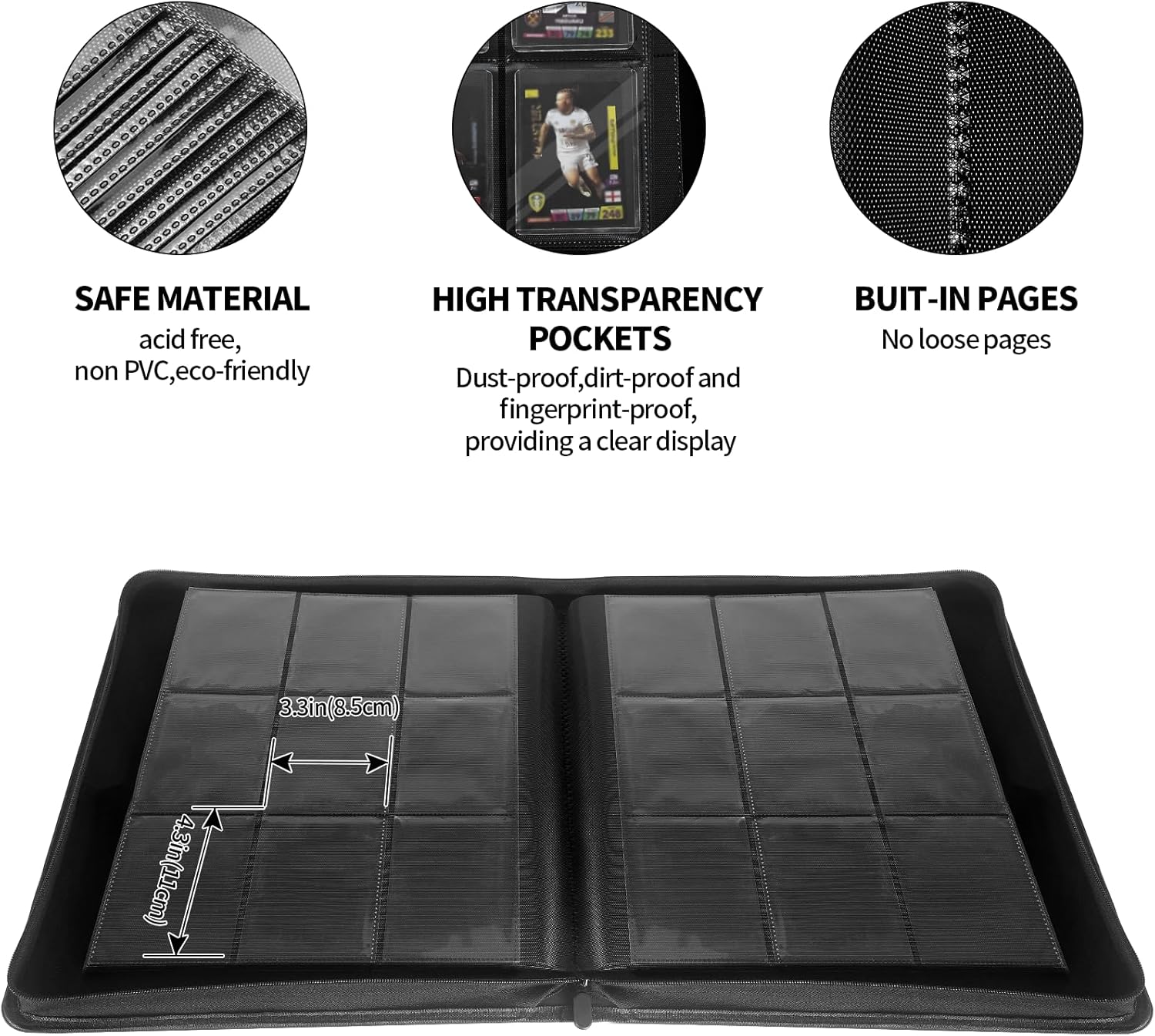 Detalle de Qurhafoo Toploader Binder: High-Capacity 3x4