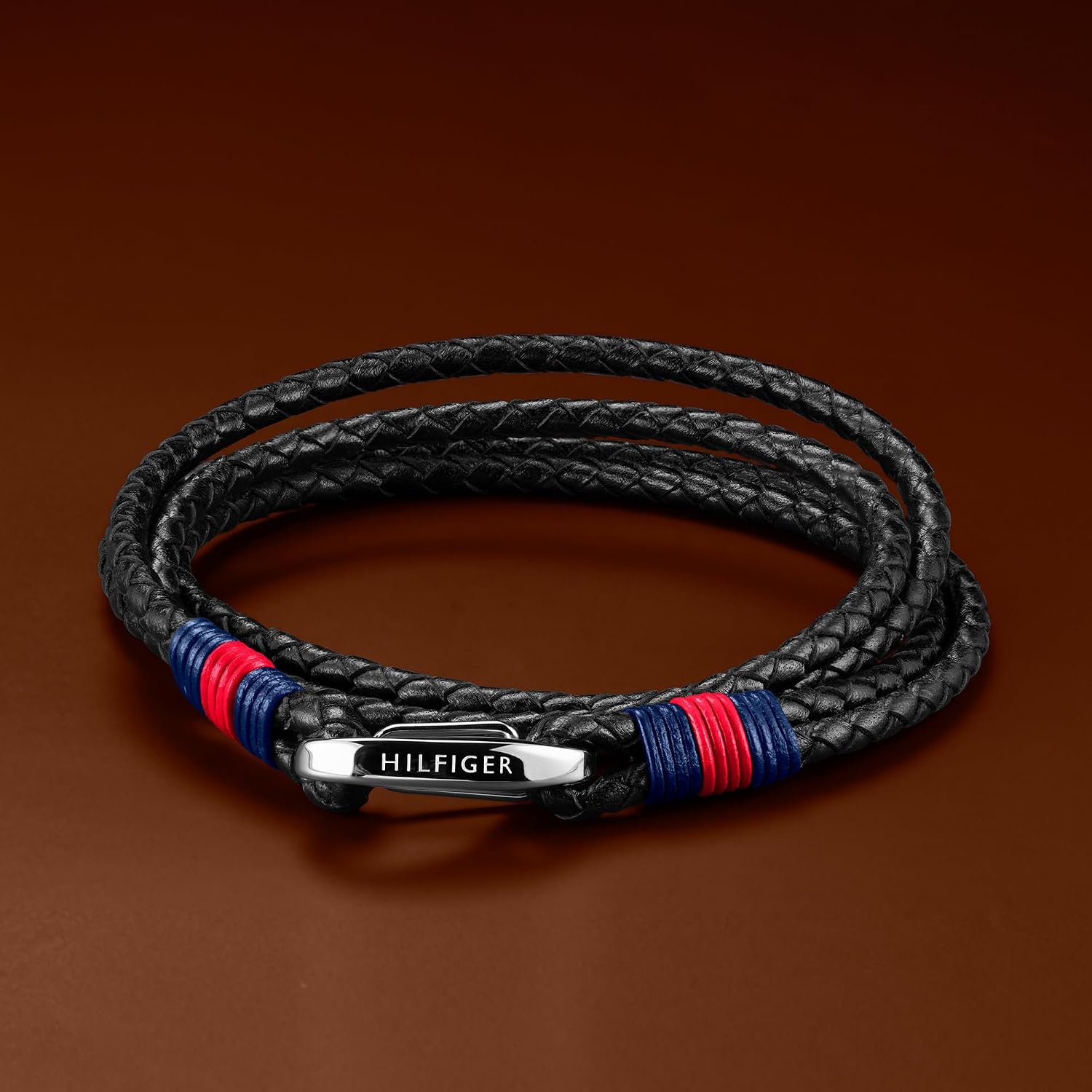 Thumbnail 1 de Tommy Hilfiger Bracciale Pelle Nero 21,5 cm