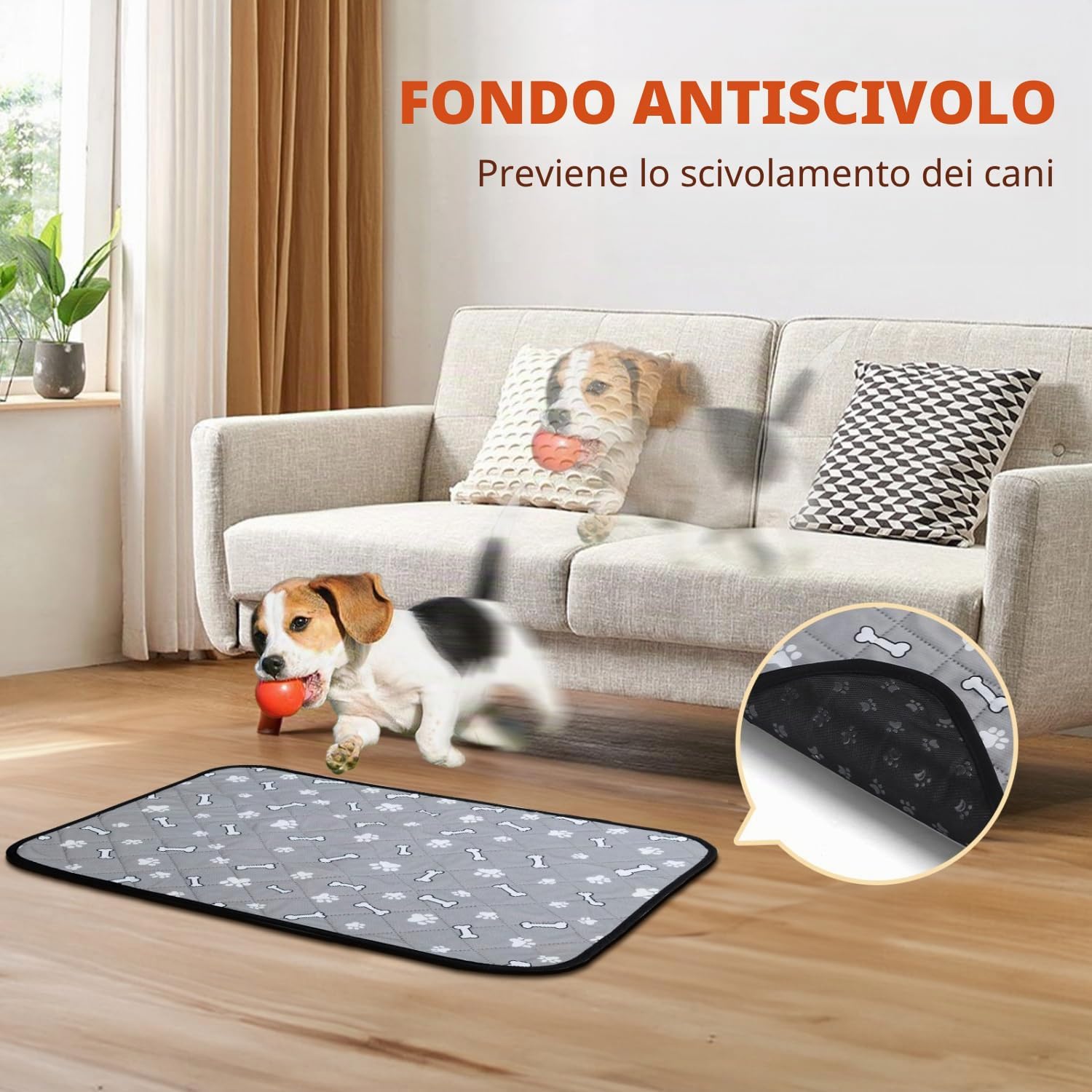 Thumbnail 4 de Nobleza 2 Pezzi Tappetini Lavabili per Cani 90 x 60 cm – Riutilizzabili, Antiscivolo e Assorbenti
