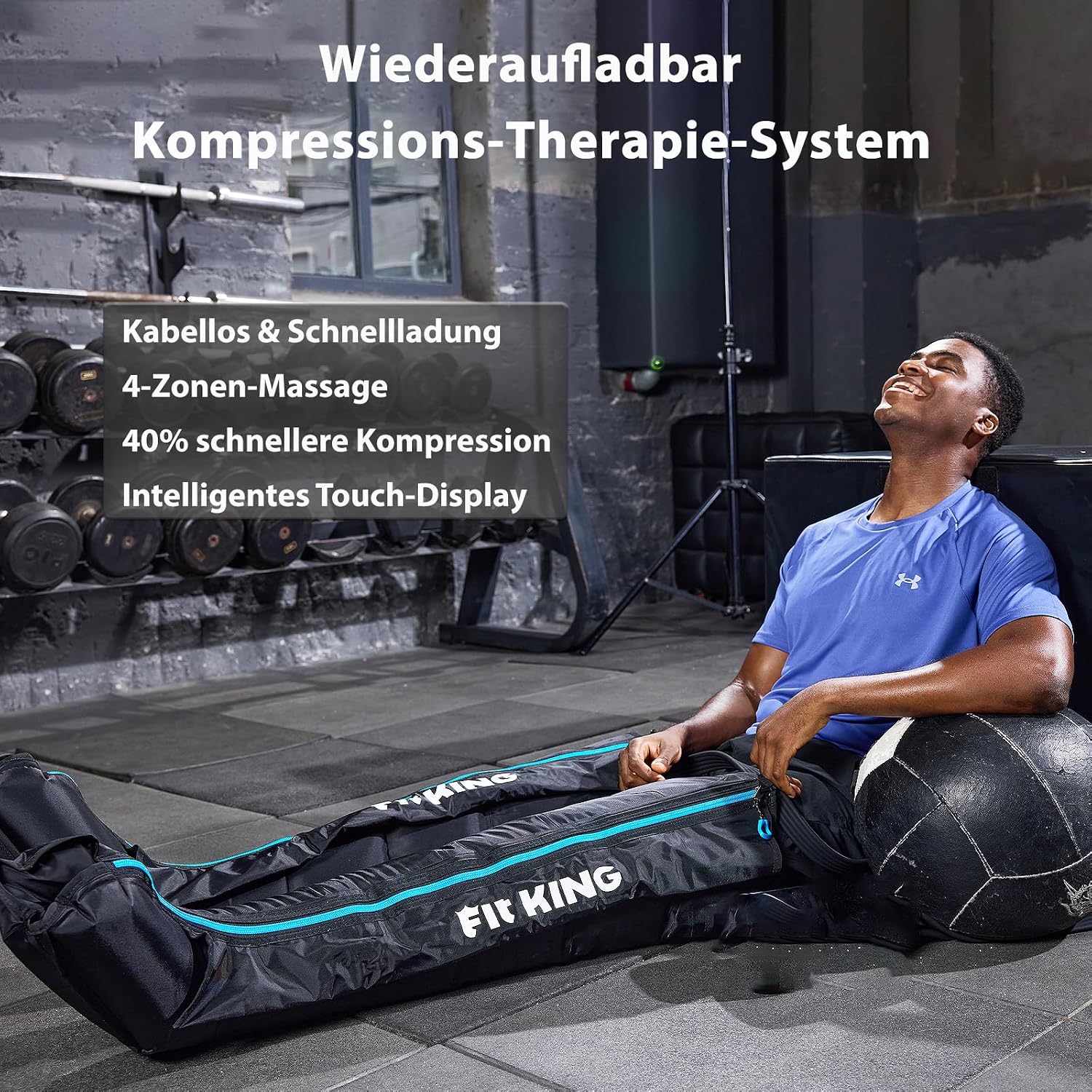 Detalle 2 de FIT KING kabelloses Beinmassagegerät, groß 🦵