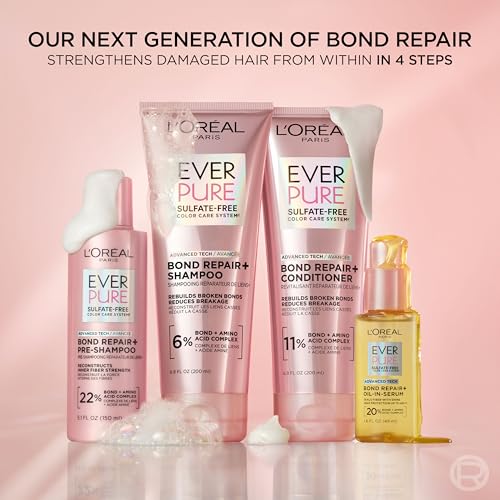 Detalle de L'Oreal Paris EverPure Bond Repair+ Shampoo & Conditioner Set with Bond + Amino Acid Complex