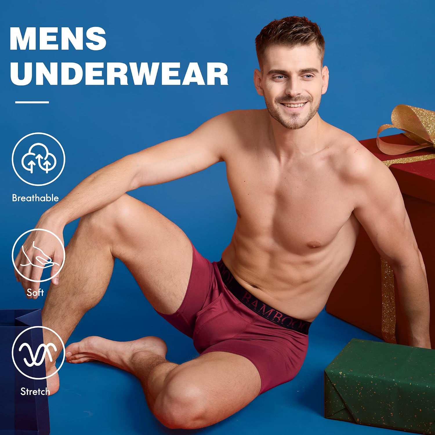 Detalle 2 de BAMBOO COOL Ultra ComfortSoft Boxer Briefs for Men
