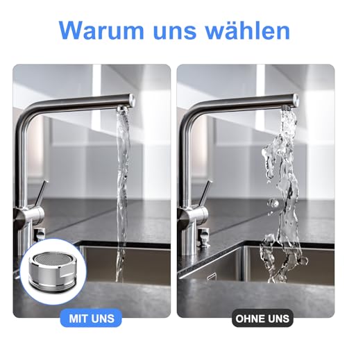 Thumbnail 4 de COOLUCK Wasserhahn Sieb mit Filter, 10 Stück Strahlregler M24 – verlässliche Durchflussregelung und Filtration