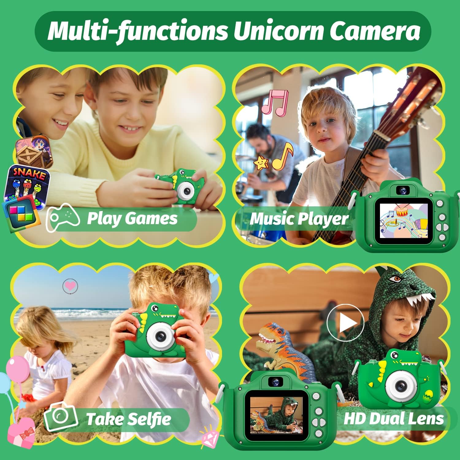 Detalle 2 de Upgrade Dinosaur Kids Camera 1080P