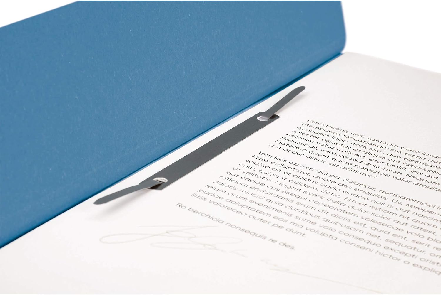Detalle de Falken Cartelline in carta riciclata DIN A4, confezione 100 pezzi grigio – con copertura metallica e certificazione Blue Angel