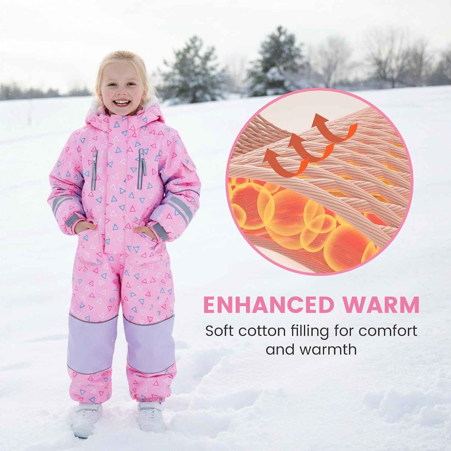 Detalle de Yueta Kids One-Piece Snowsuit, Waterproof and Breathable for Skiing