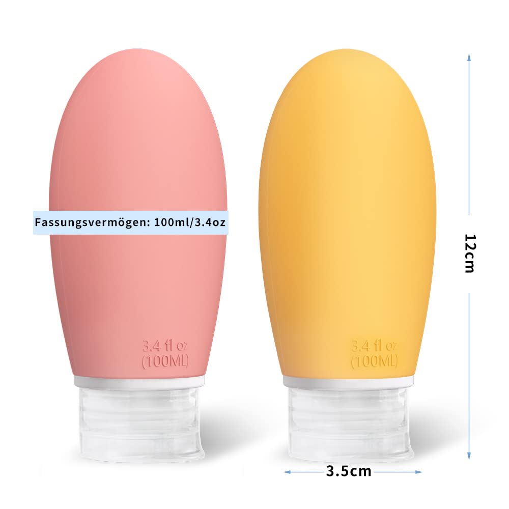 Thumbnail 1 de Opret 100 ml Silikon Reiseflaschen Set, 3 Stück – auslaufsicher, BPA-frei, TSA-konform