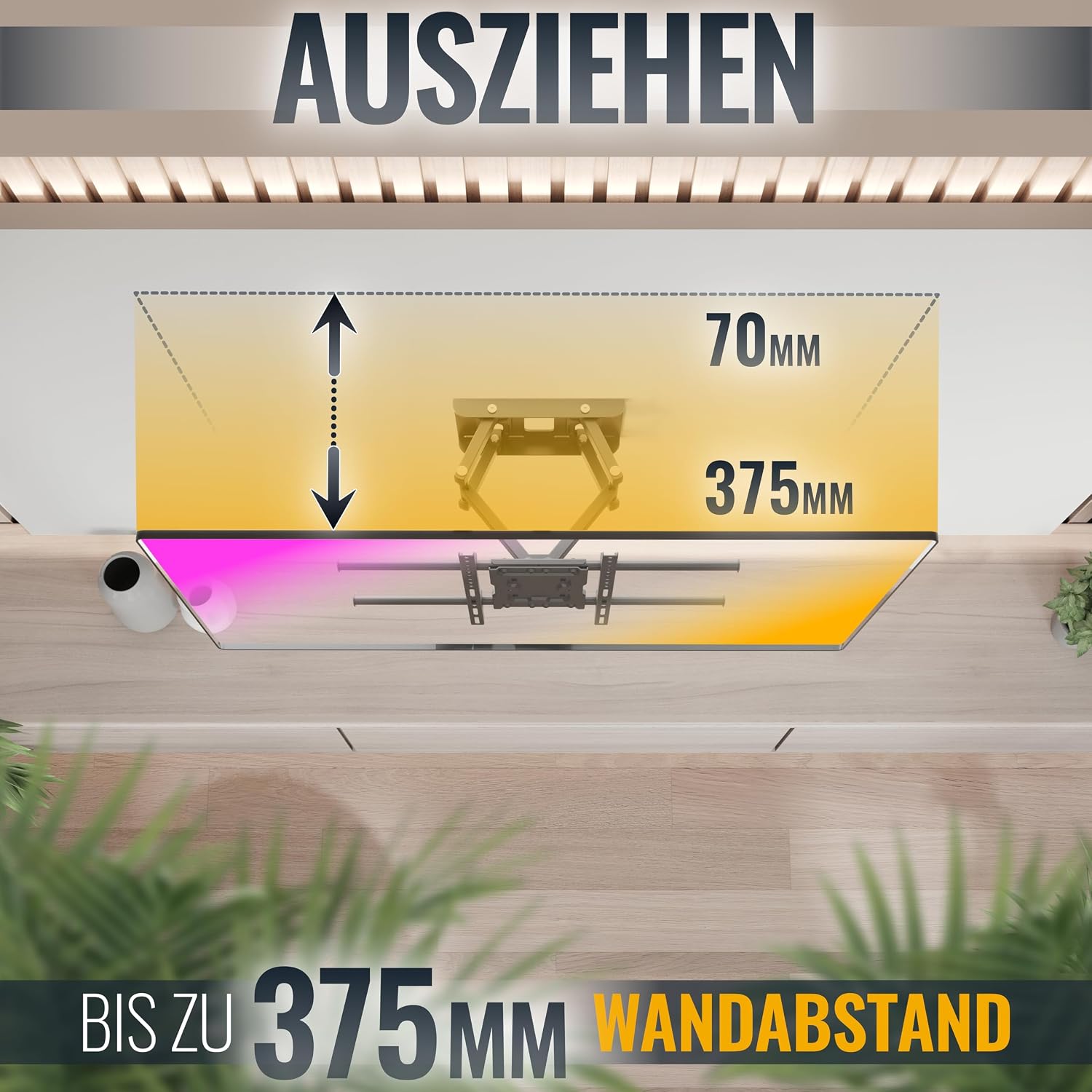 Detalle de RICOO S7264 TV-Wandhalterung 50 kg