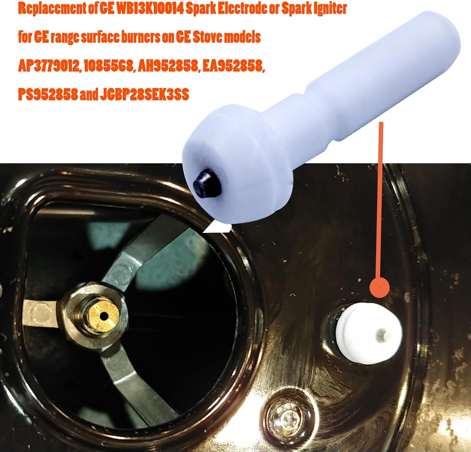 Thumbnail 2 de MENSI SMT-DHZ010B-004 Spark Electrode for WB13K10014 Gas Ranges, 4-Pack