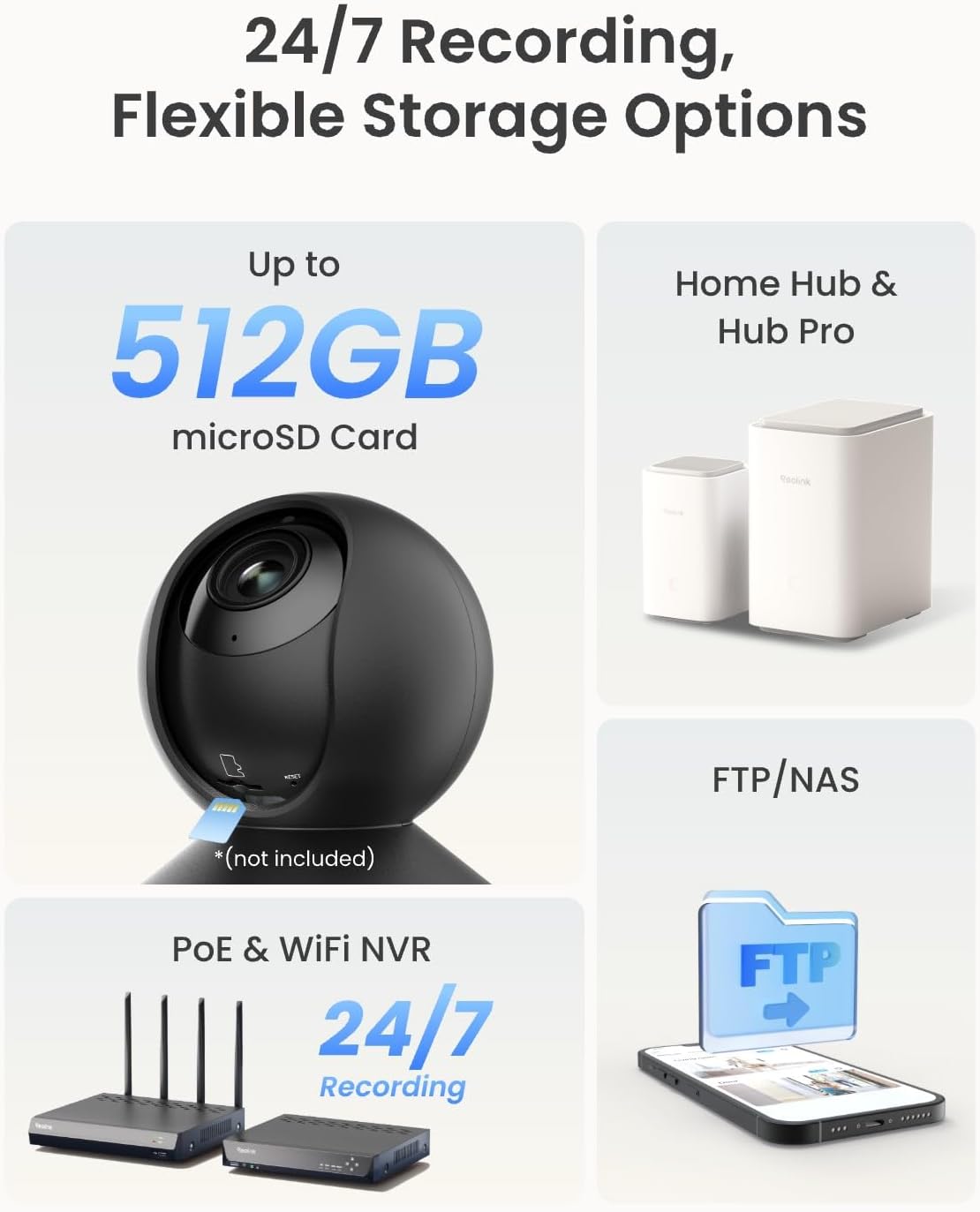 Thumbnail 4 de REOLINK E1 Zoom 4K Pan-Tilt Indoor Camera with 3X Optical Zoom, Wi-Fi 6