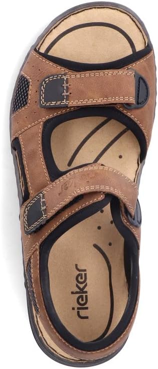 Thumbnail 4 de Rieker Herren Klassische Sandalen 26156 – Bequeme Klett-Sandalen mit Textil-Decksohle