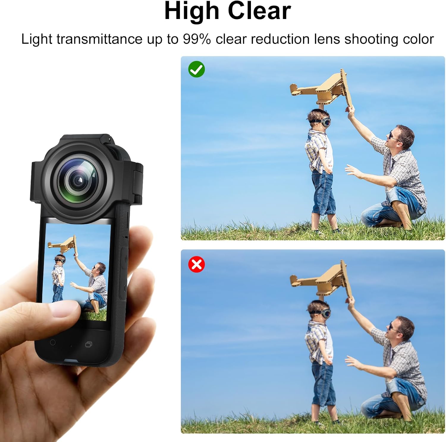 Thumbnail 6 de PULUZ Upgrade Insta 360 X3 Lens Protector: Dual Lens Guards for Insta360 X3