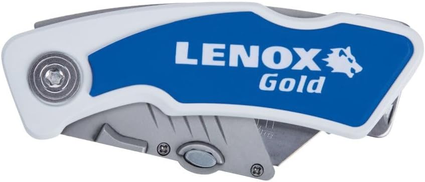 Detalle 1 de Lenox 10771 ユーティリティーナイフ ゴールドカラー・折りたたみ式・金属ハンドル