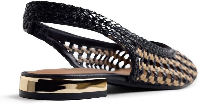 Detalle de GIOSEPPO Femme Wendell Chaussure Baby — Ballerines tressées en cuir, transformables en mules