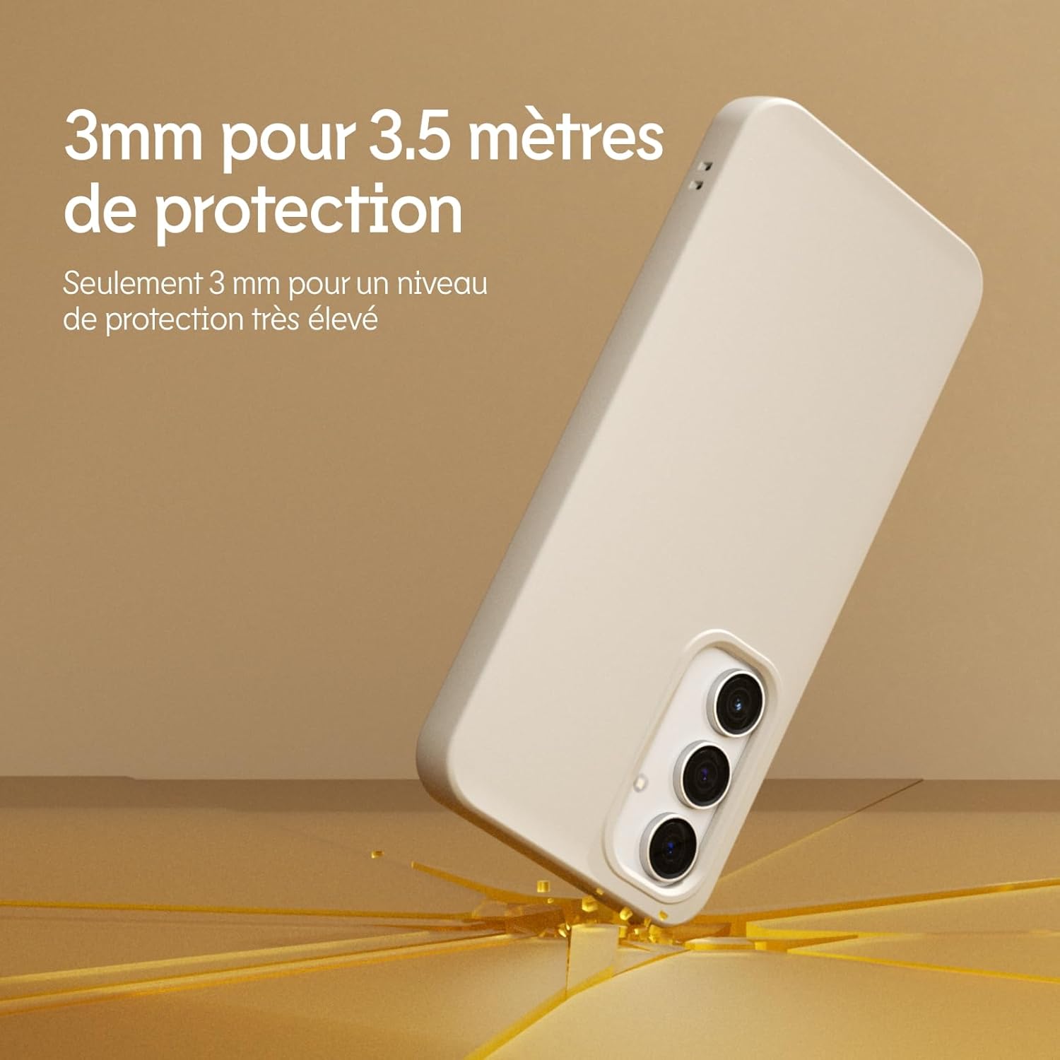 Thumbnail 1 de RhinoShield SolidSuit pour Galaxy S24 FE – Coque Fine Beige Coquillage