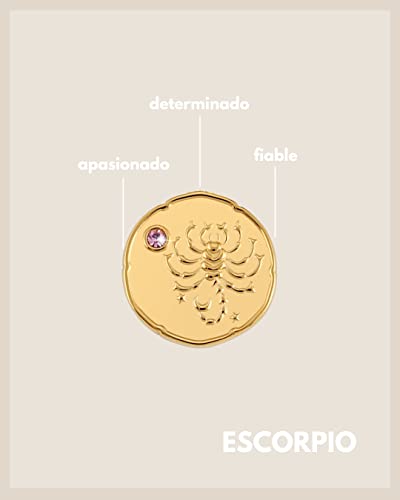 Thumbnail 1 de GD GOOD.designs cadena de oro del zodiaco con piedra de nacimiento (chapado en oro 18 quilates) para señoras