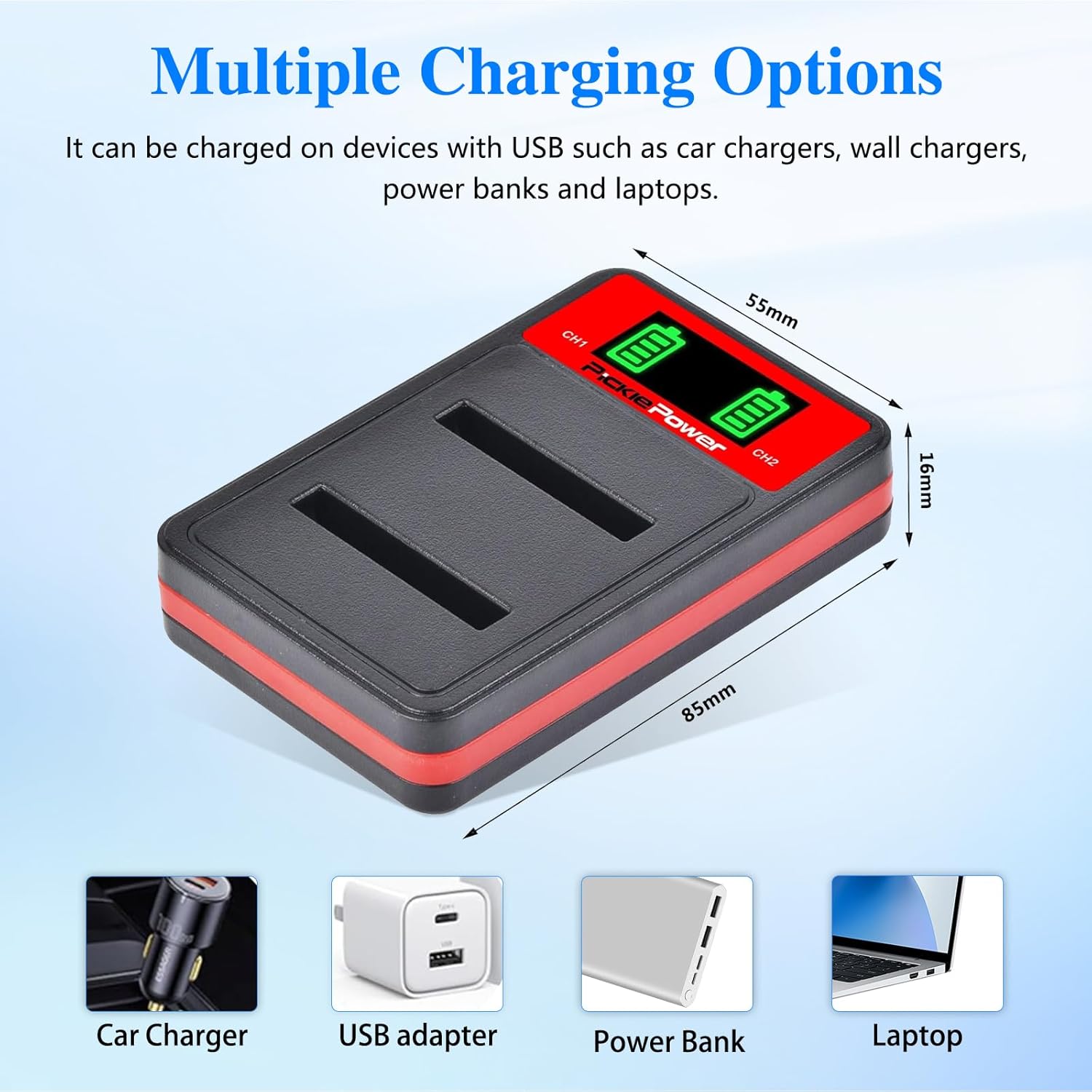 Thumbnail 6 de Pickle Power NP-BN NP-BN1 Dual Battery Charger Kit for Sony Cybershot and WX/W series