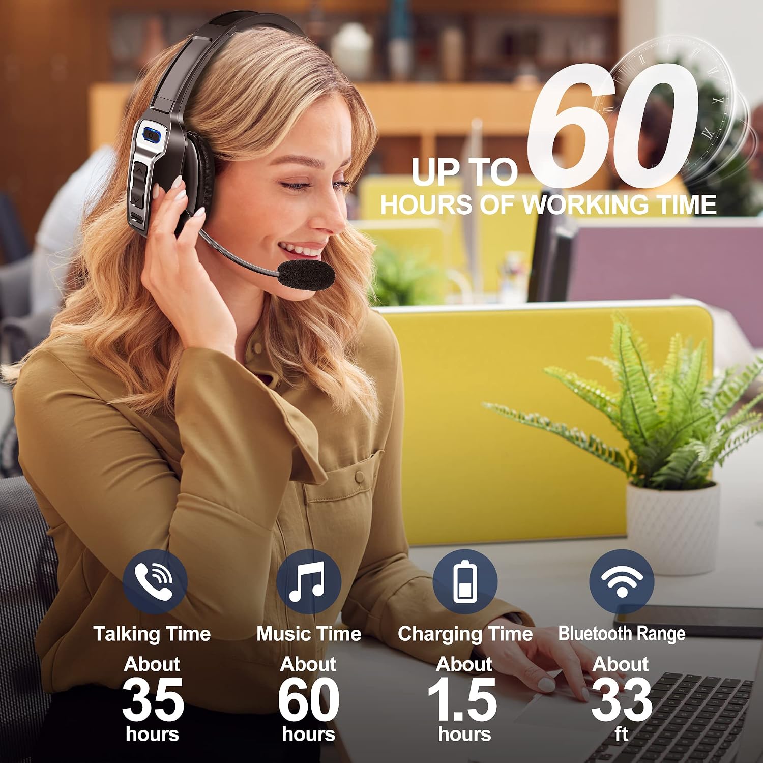Detalle de Sarevile Trucker V5.2 Wireless Headset 35h