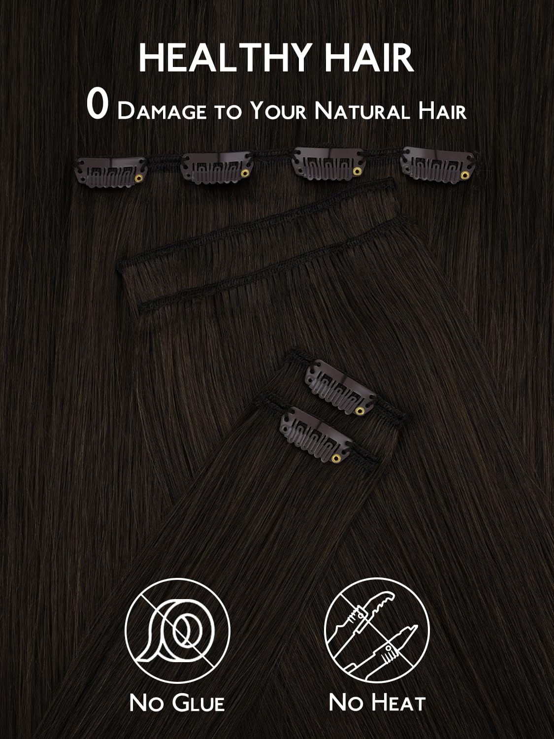 Thumbnail 4 de WENNALIFE Clip in Hair Extensions 24 Inch