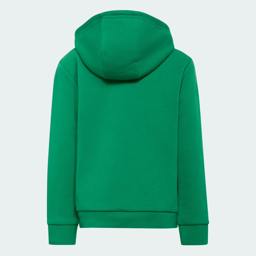 Detalle de Conjunto Adicolor para niños de Adidas: sudadera con capucha y mallas en verde