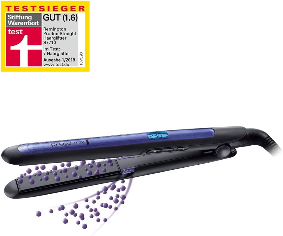 Detalle de Remington Glätteisen S7710 Pro-Ion – dreifache Ionen-Technologie mit Ultra-Tourmalin-Keramik