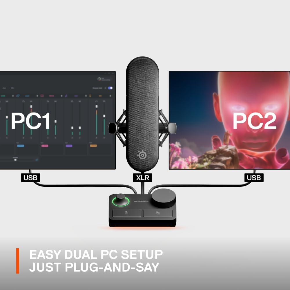Thumbnail 4 de SteelSeries Alias Pro Kit: XLR Microphone + Streaming Mixer for Games, Broadcasts, and Podcasts