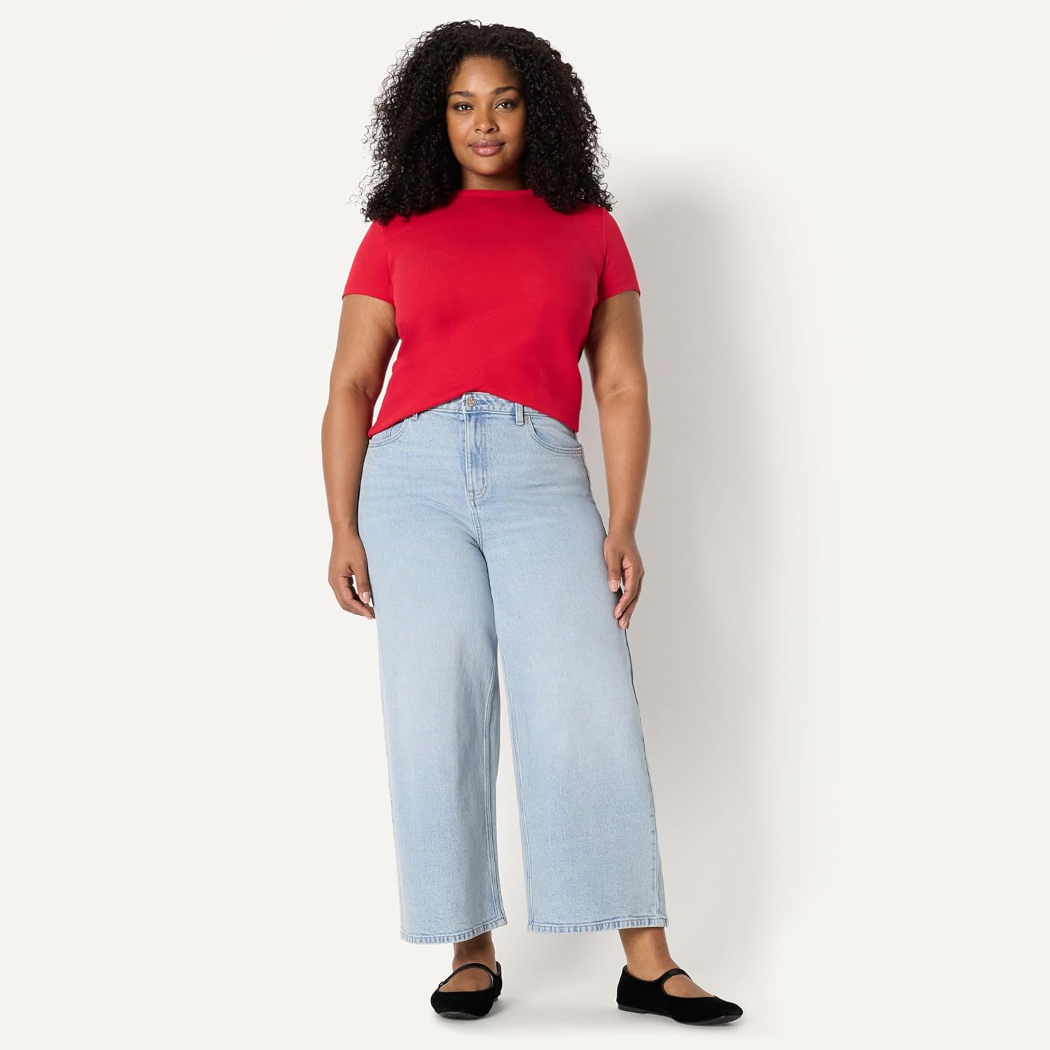 Thumbnail 6 de Amazon Essentials Damen Slim-Fit-T-Shirt mit kurzen Ärmeln – schlankes Basic-T-Shirt in Rippstrick-Optik