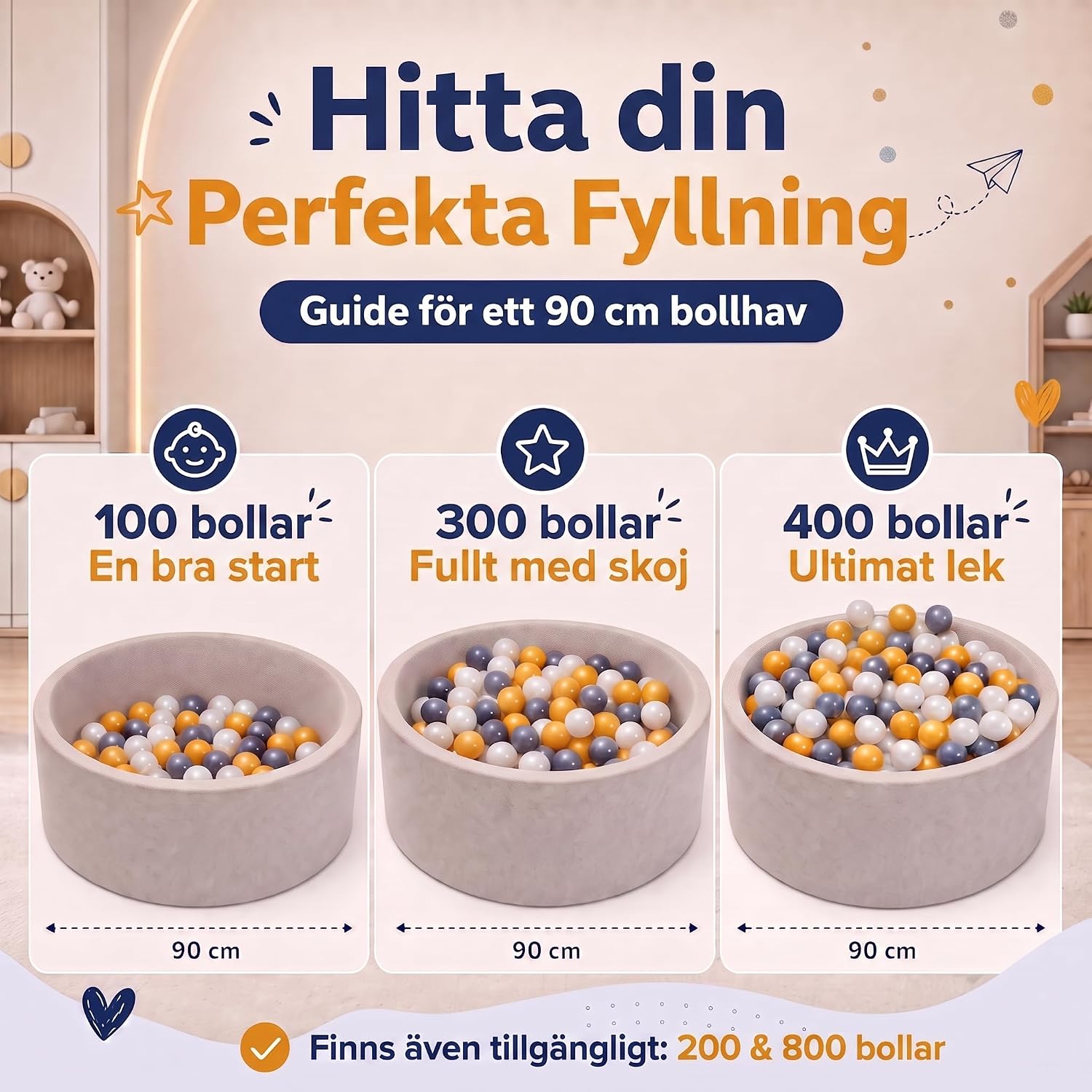Detalle de all Kids United lekbollar i plast, Ø6 cm, för bollhav och vattenlek