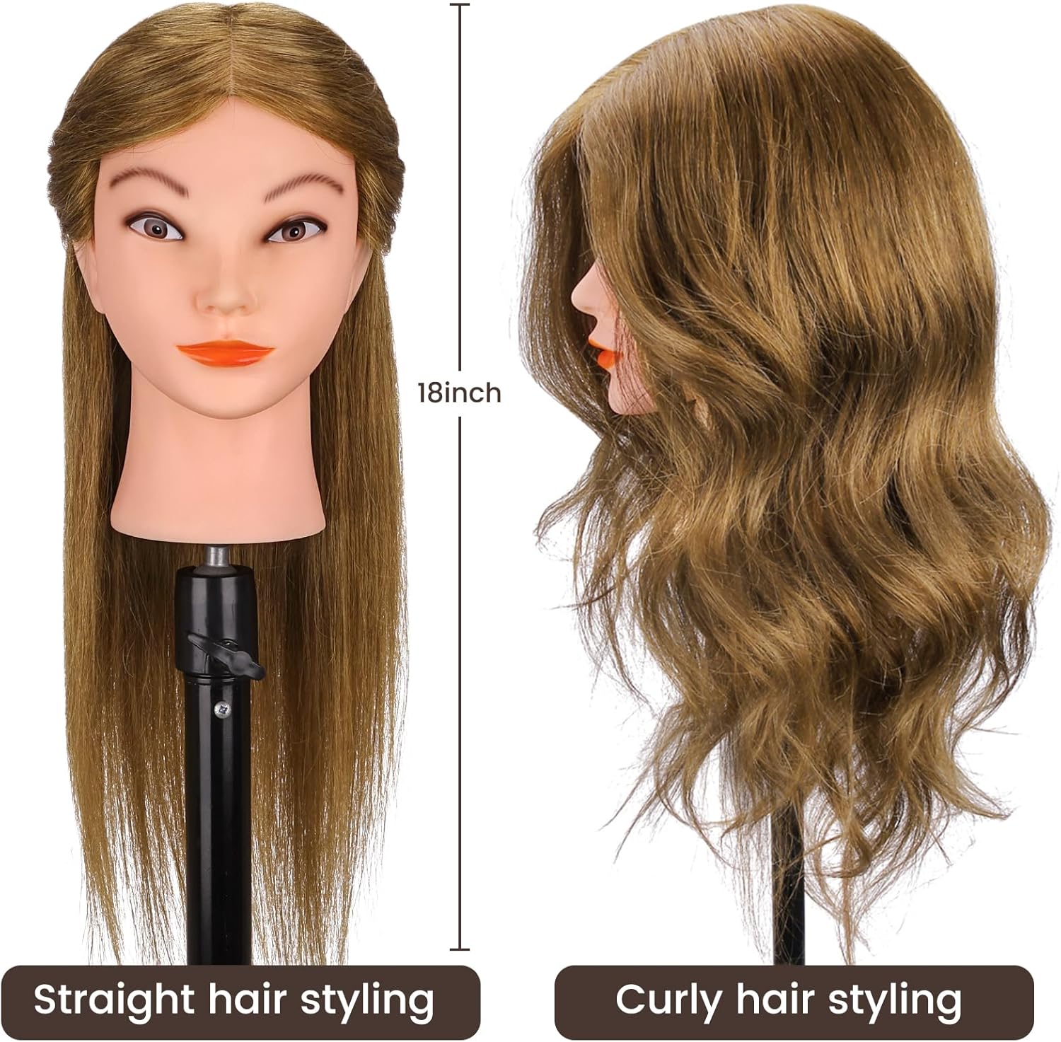 Thumbnail 6 de TopDirect Cabeza Maniquí 18/46 cm pelo humano