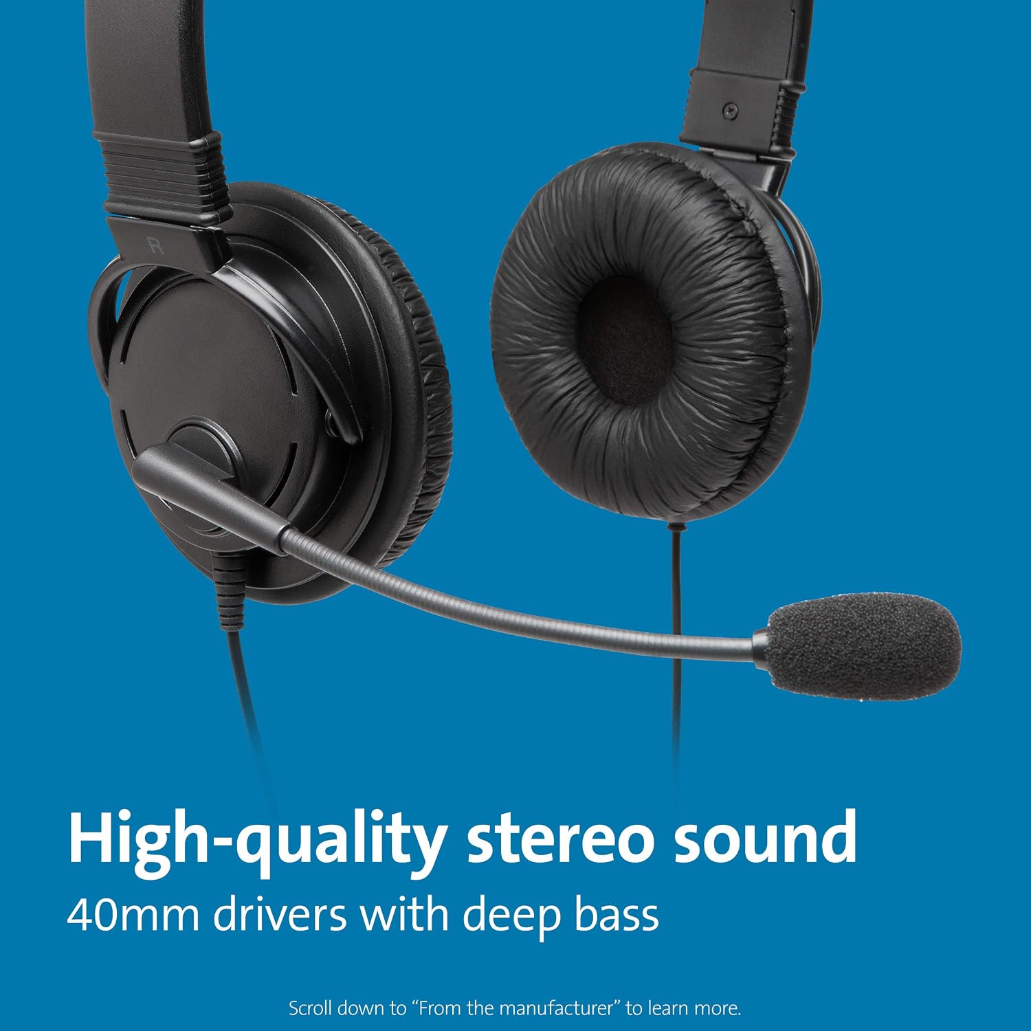 Thumbnail 1 de Kensington K97601WW: casque audio USB fil stereo, anti-bruit et binaural pour PC/Mac/Chromebook