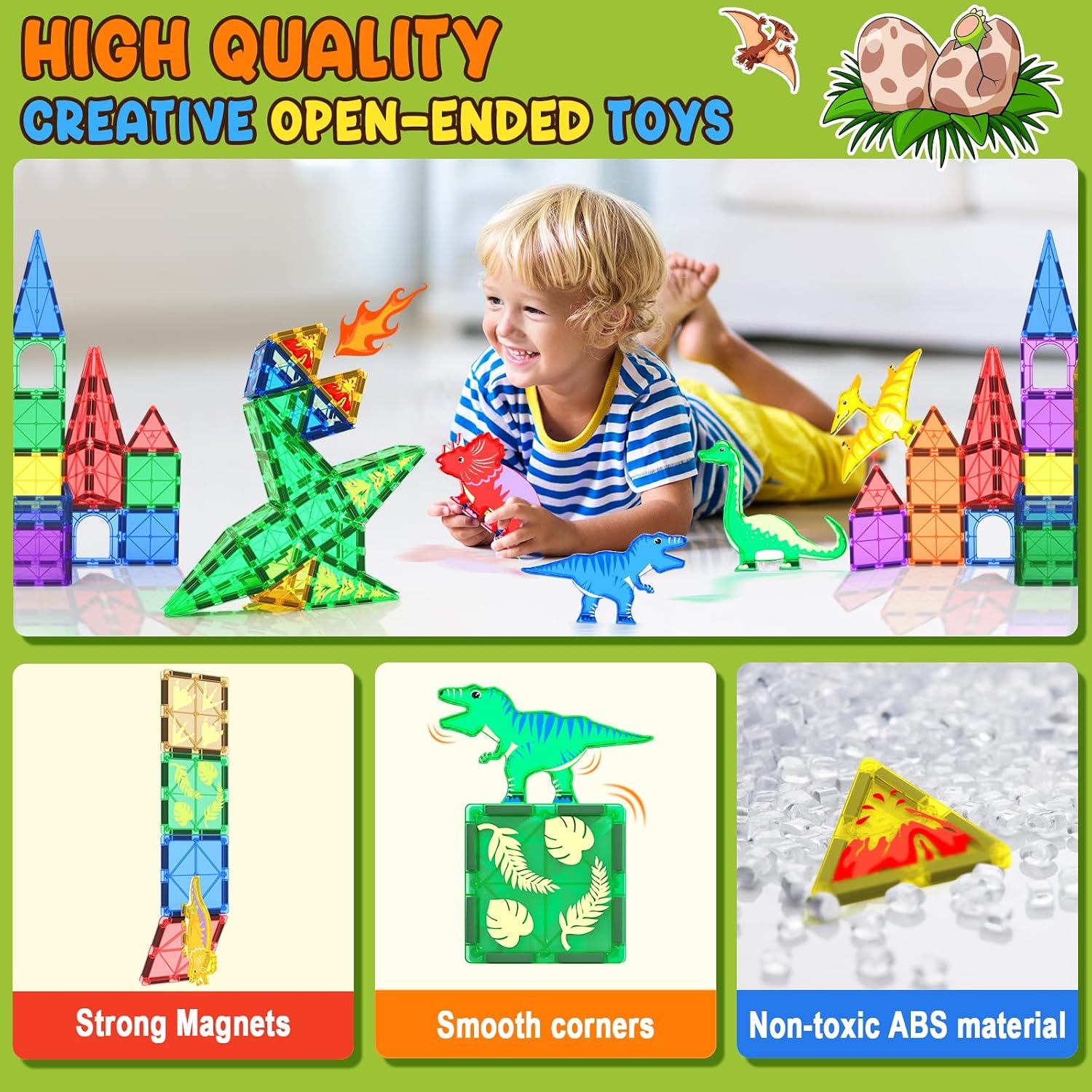 Thumbnail 4 de Coodoo Dinosaur Magnetic Tiles for Toddlers 🧩