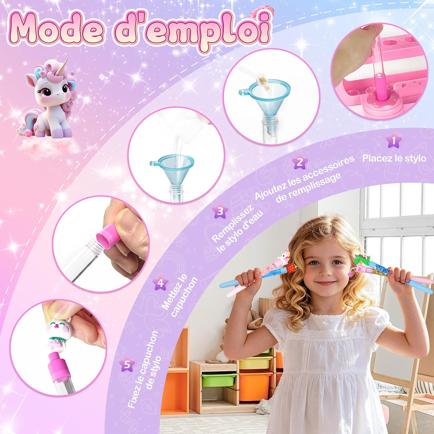 Detalle de Yellcetoy Fabrique à Stylo avec 70+ Accessoires — Atelier créatif pour enfants 6–12 ans