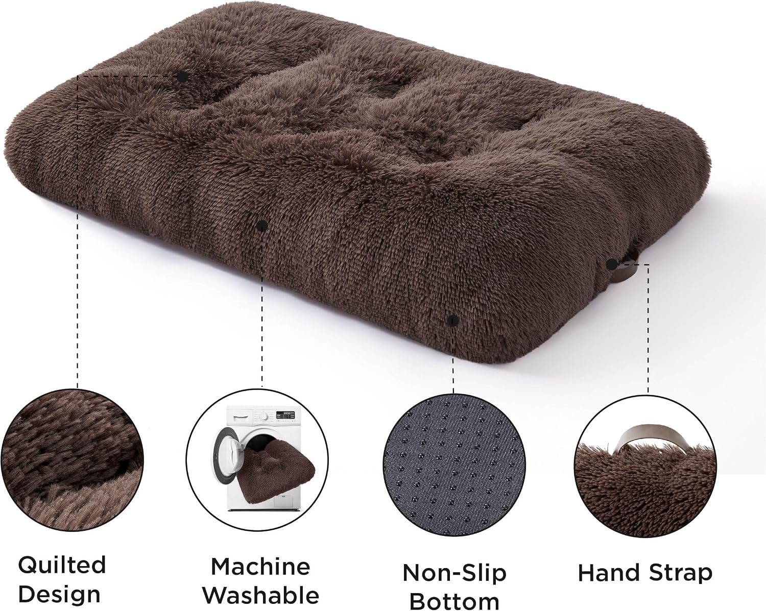 Detalle 1 de Bedsure Hundebett Flauschig, 119x74x8 cm