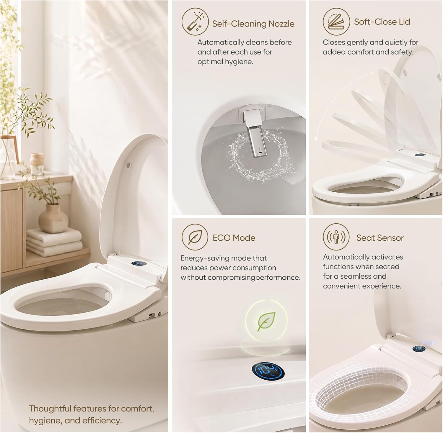 Thumbnail 6 de GAICOM Electric Bidet Toilet Seat, Elongated