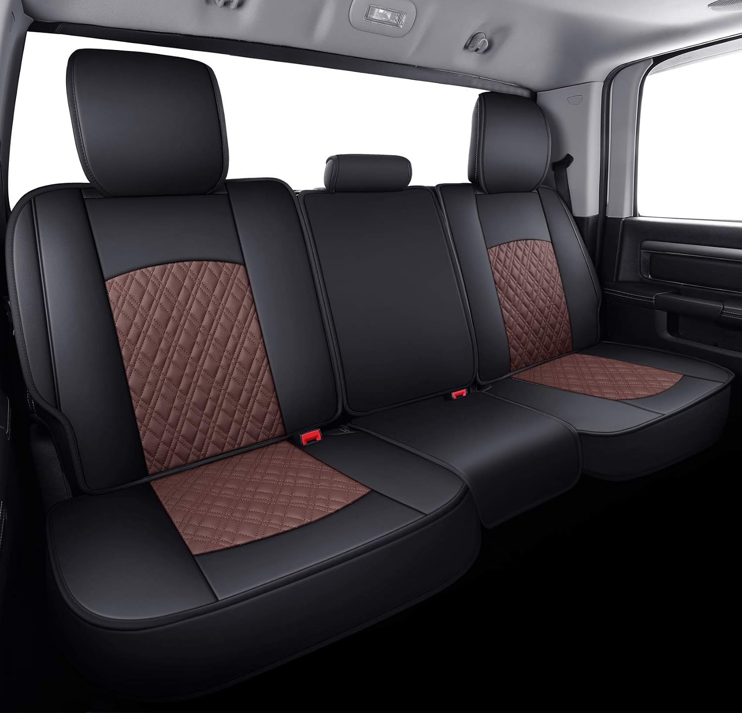Thumbnail 2 de YIERTAI Car Seat Covers for Dodge Ram 2009-2026 Brown
