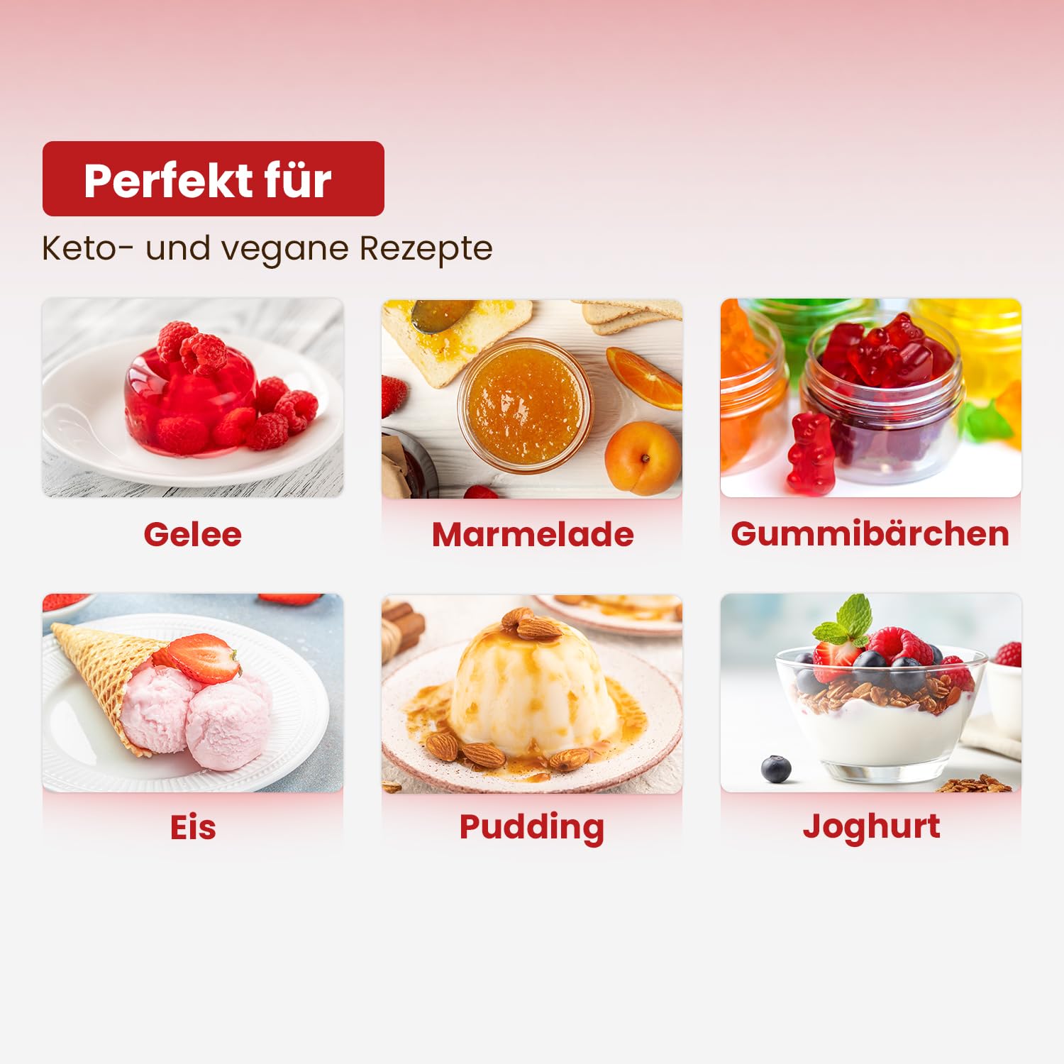 Detalle de Agar Agar Pulver 300g – Veganes Gelatinepulver, Glutenfrei, Halal & Koscher