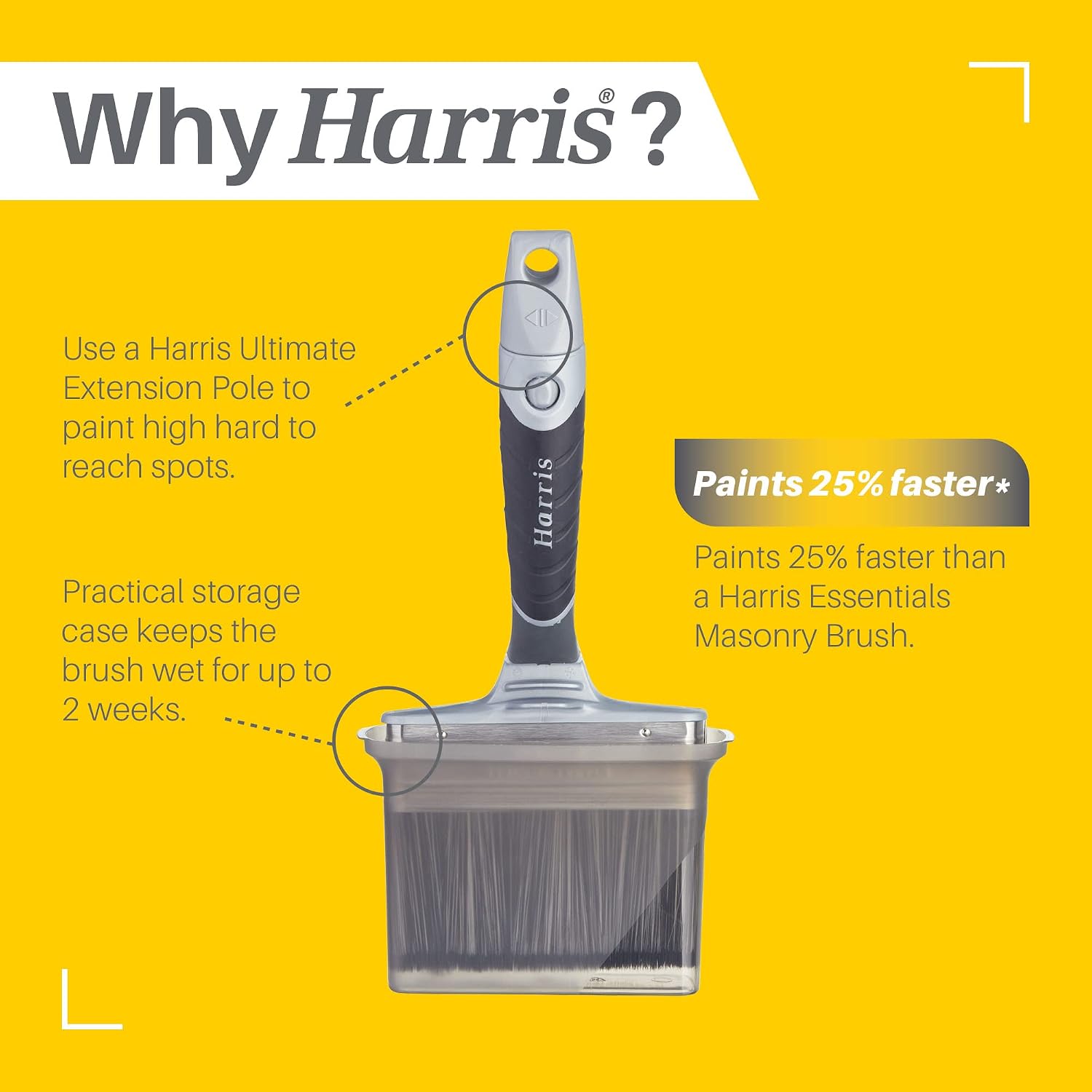 Thumbnail 3 de Harris Ultimate Masonry Brush murverkspensel 120 mm med svanhals
