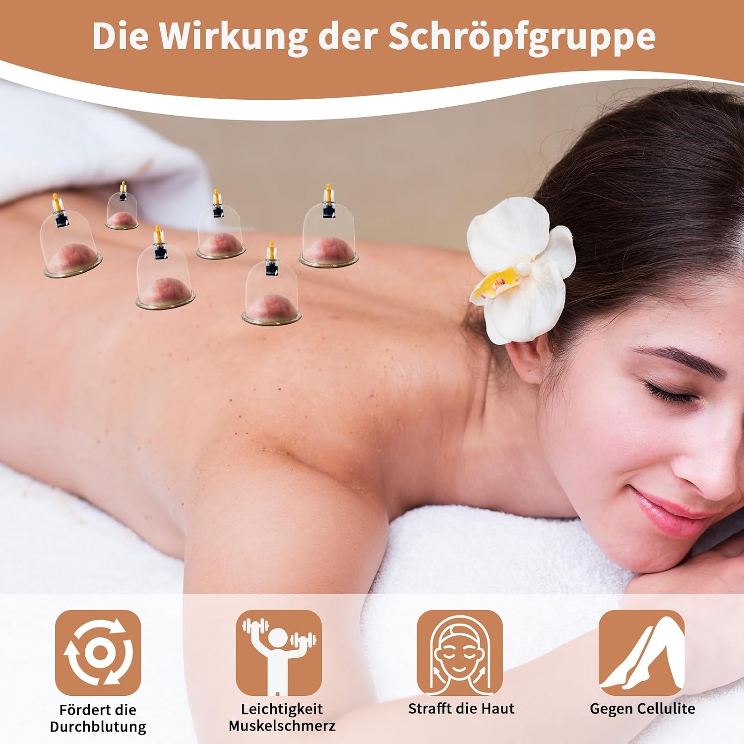 Thumbnail 1 de Schröpfgläser mit Vakuumpumpe & Therapiemagneten + Faszien-Schaber – 18 Stück gegen Verspannungen, Cellulite und Lymphdrainage