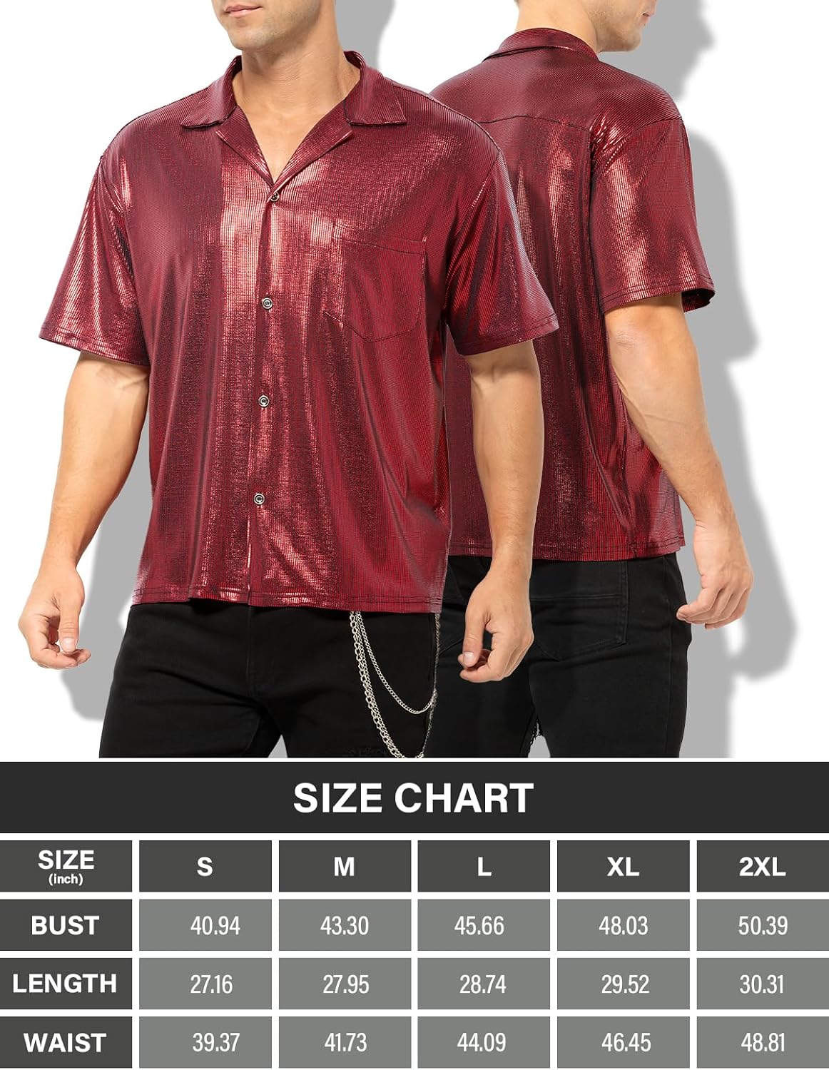 Thumbnail 6 de Casey Kevin Metallic Short Sleeve Disco Shirt