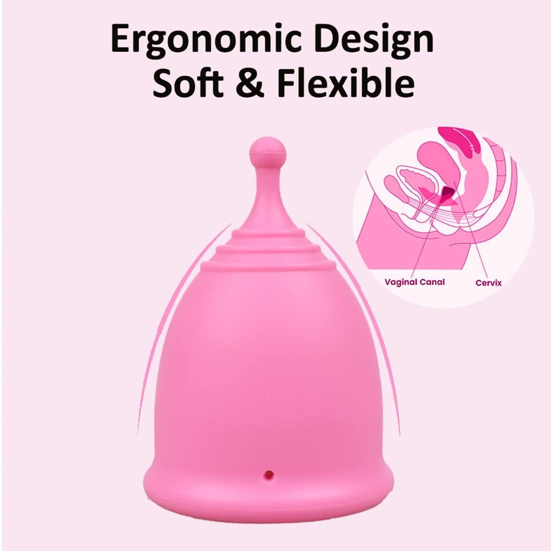 Thumbnail 3 de Shordy Menstrual Cup with Mini Box (Medical Grade Silicone) – Pink, Set of 2